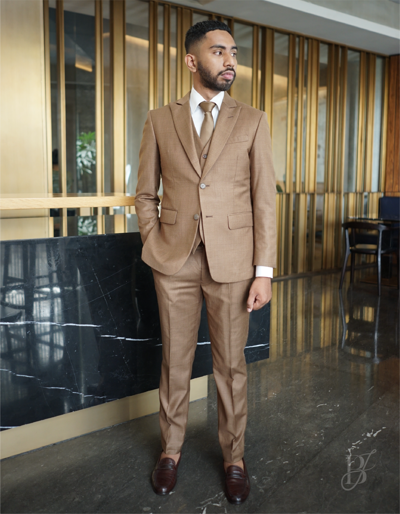 Light Brown Dalcuore Suit