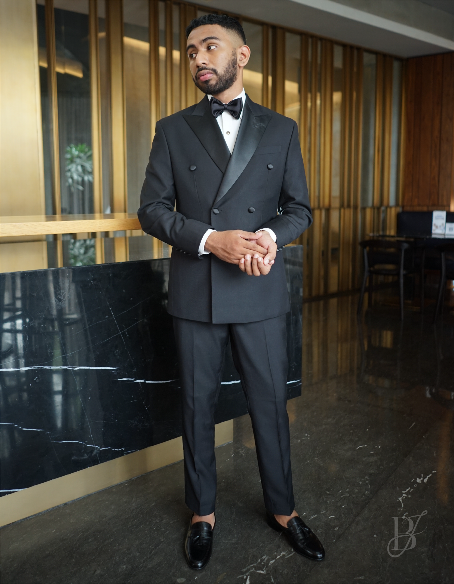 Black Double Breasted Tuxedo